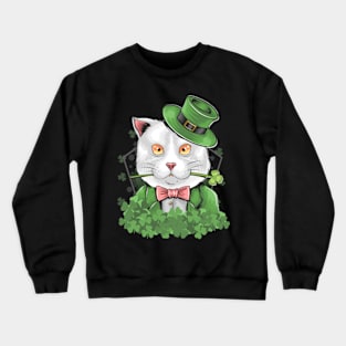 St Patricks Cat Crewneck Sweatshirt